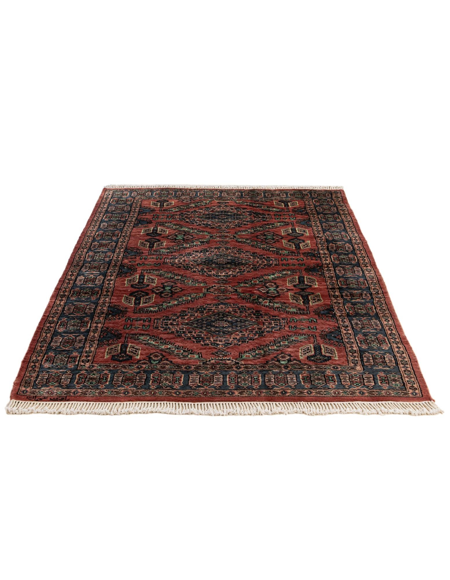 4' 2 x 6' 4 Hand Knotted Kazak Oriental Wool Rug