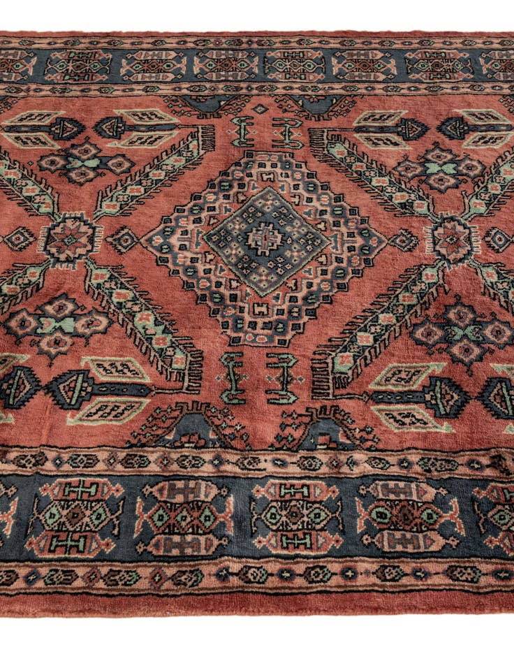 Detail image of 4' 2 x 6' 4  Hand Knotted Kazak Oriental Wool Rug