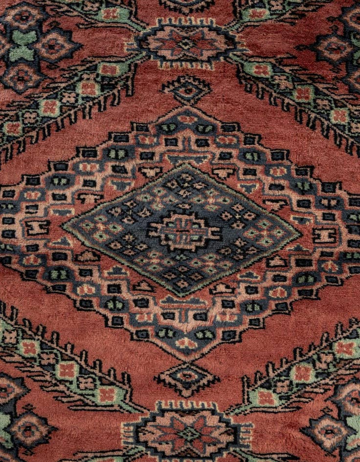 Detail image of 4' 2 x 6' 4  Hand Knotted Kazak Oriental Wool Rug