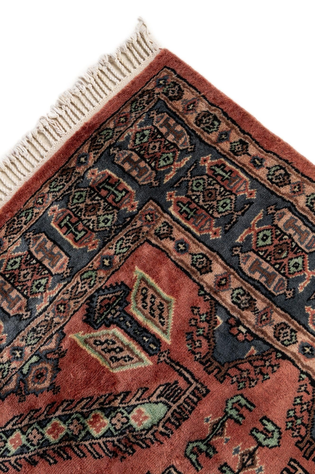 4' 2 x 6' 4 Hand Knotted Kazak Oriental Wool Rug