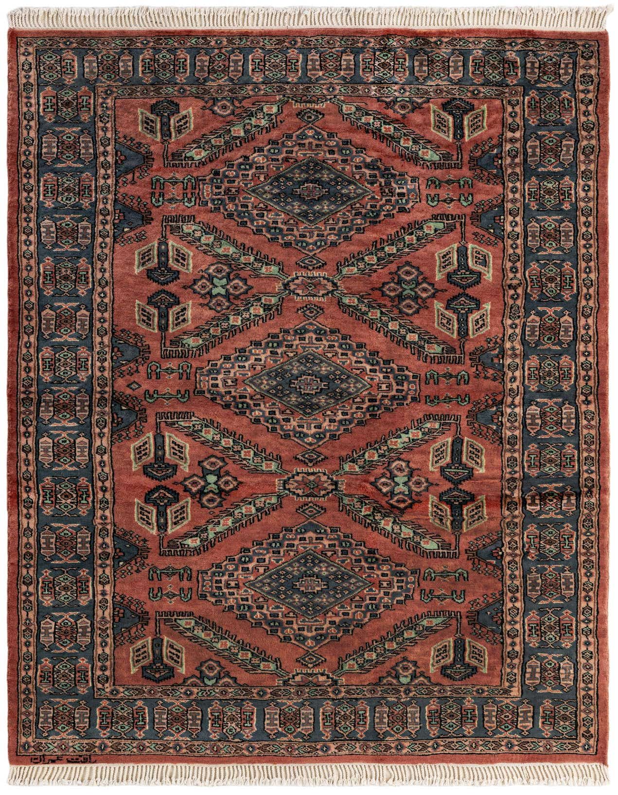 4' 2 x 6' 4 Hand Knotted Kazak Oriental Wool Rug