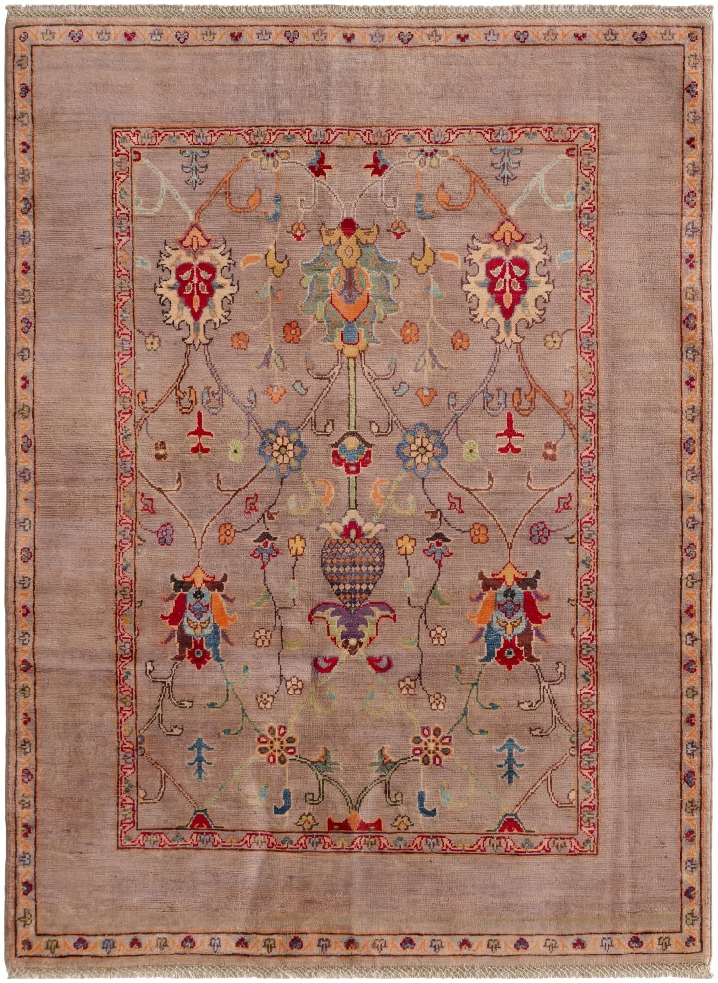 4' 9 x 6' 5 Hand Knotted Kazak Rug