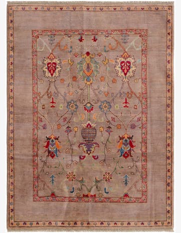 4' 9 x 6' 5 Hand Knotted Kazak Rug