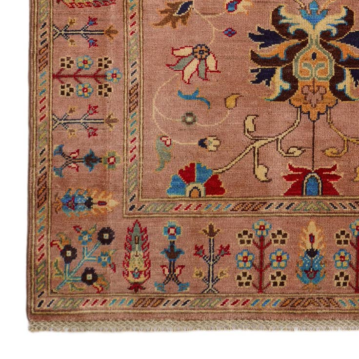 Detail image of 4' 1 x 6' Hand Knotted Kazak Rug