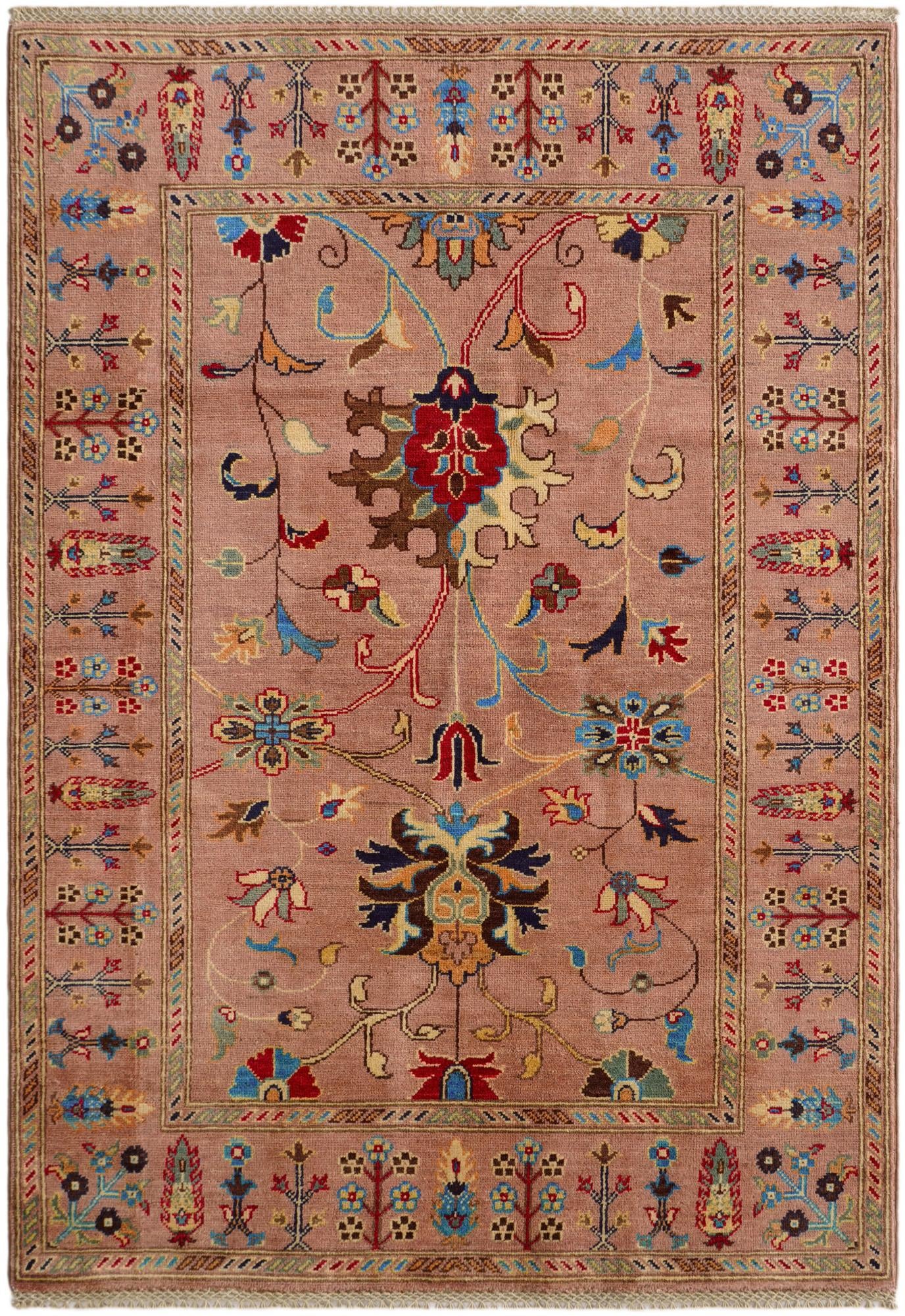 4' 1 x 6' Hand Knotted Kazak Rug