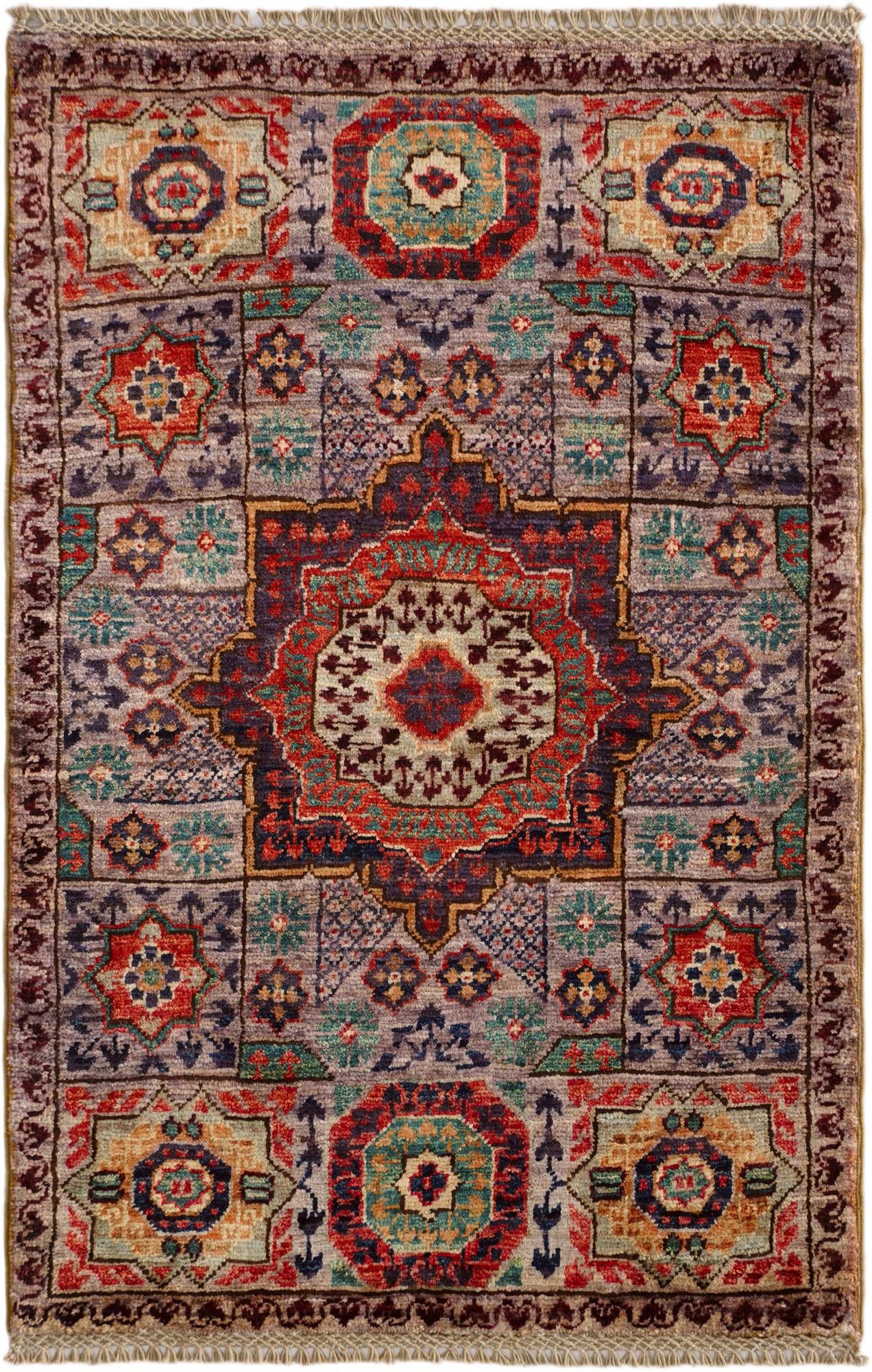 2' 1 x 3' 2 Hand Knotted Mamluk Ziegler Rug