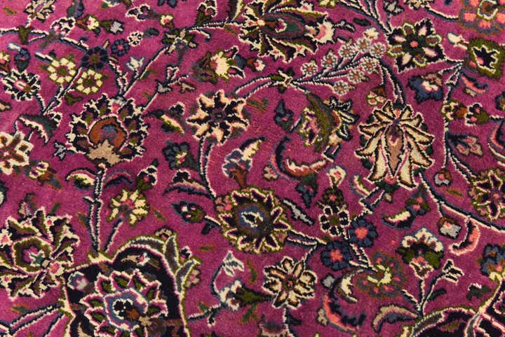 9' 10 x 12' 7 Hand Knotted Mashad Persian Wool Rug