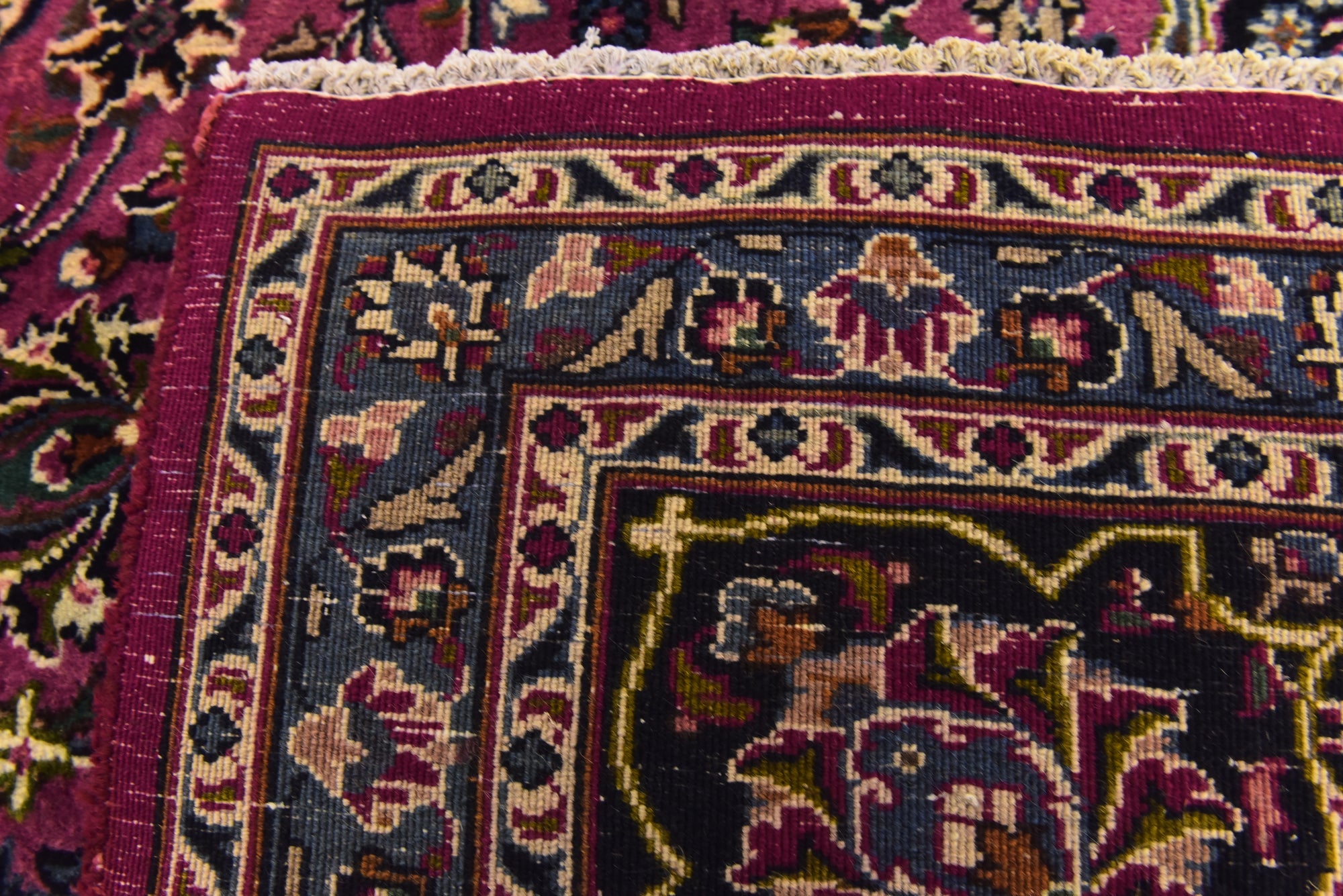 9' 10 x 12' 7 Hand Knotted Mashad Persian Wool Rug