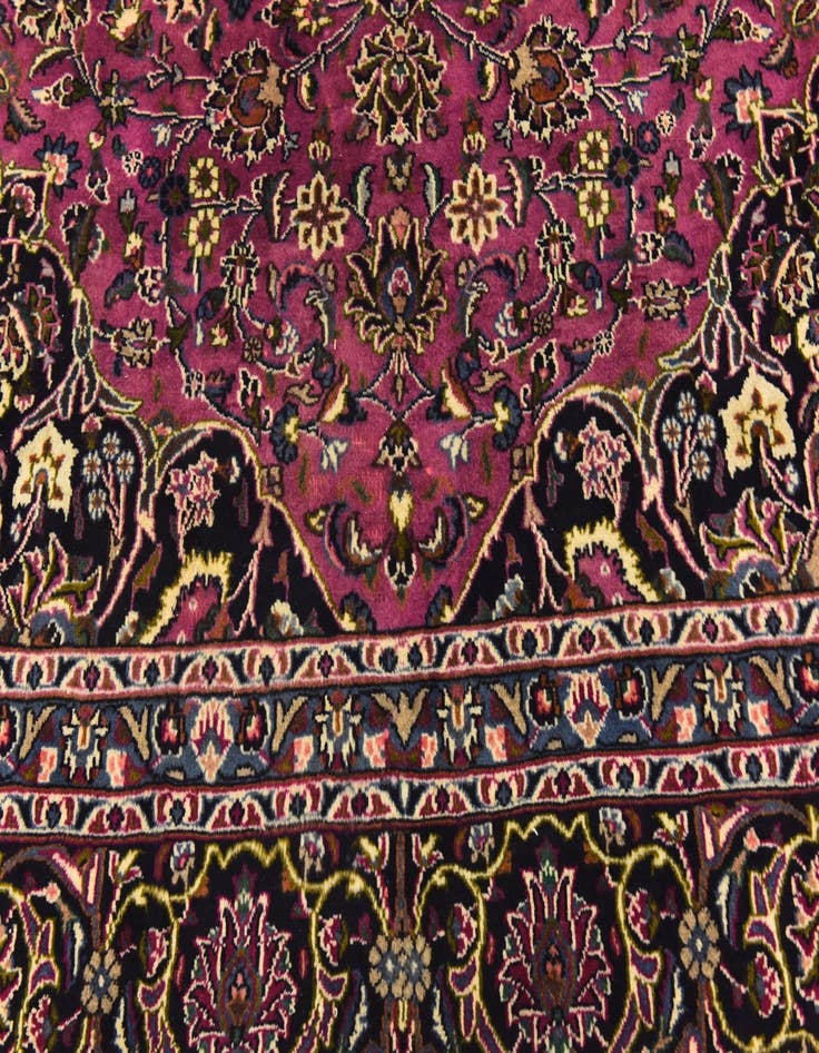 Detail image of 9' 10 x 12' 7 Hand Knotted Mashad Persian Wool Rug