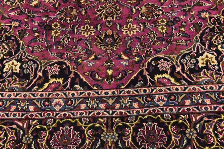 9' 10 x 12' 7 Hand Knotted Mashad Persian Wool Rug