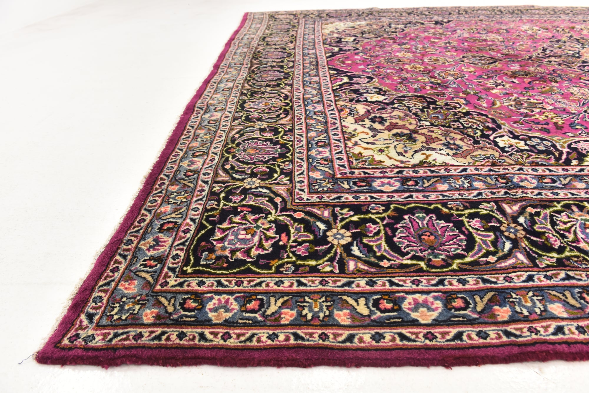9' 10 x 12' 7 Hand Knotted Mashad Persian Wool Rug