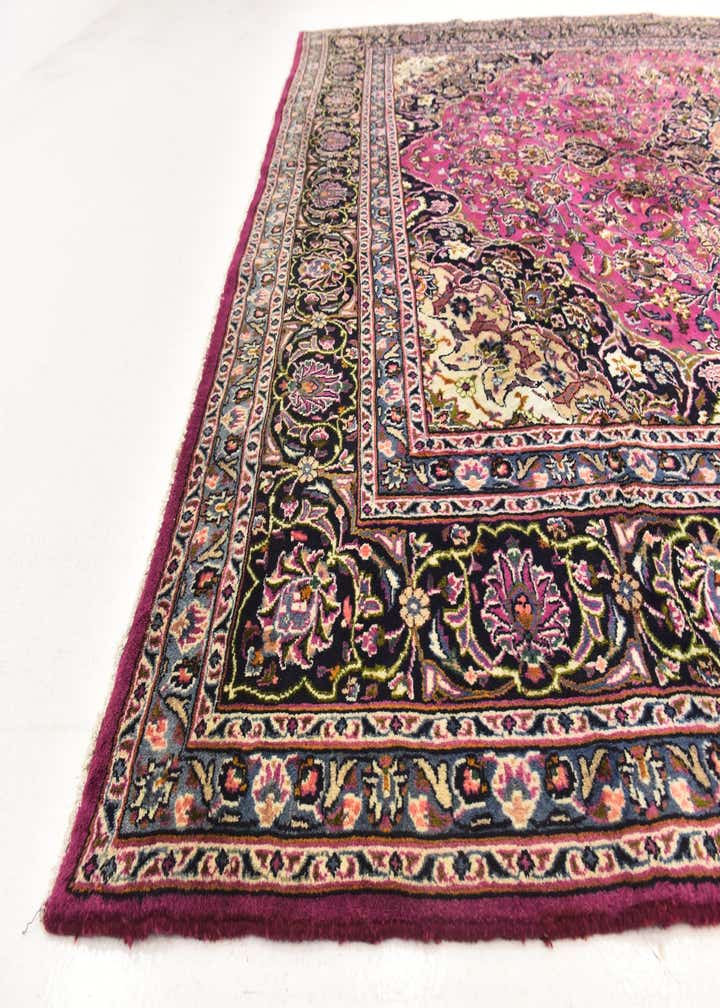 9' 10 x 12' 7 Hand Knotted Mashad Persian Wool Rug