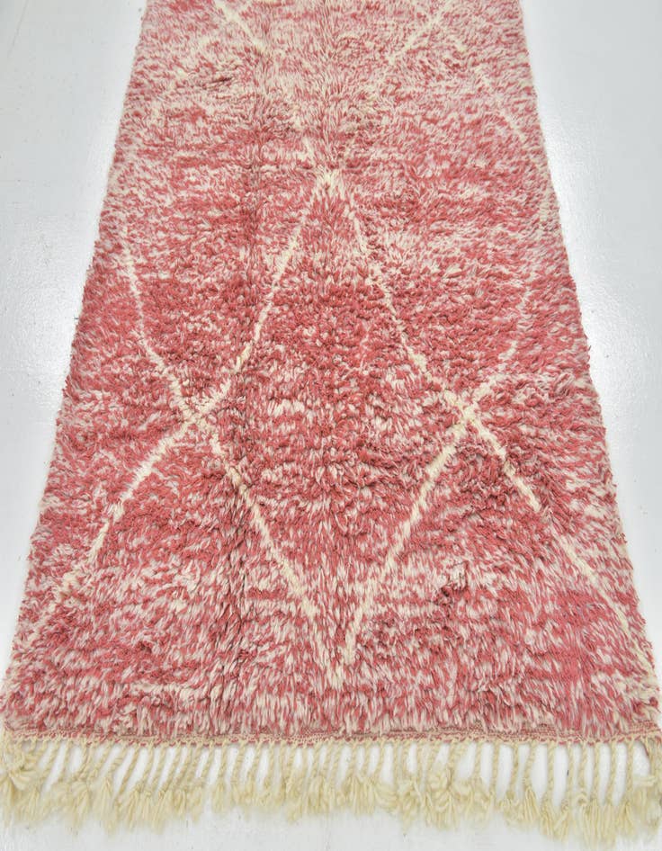 Detail image of 4' 8 x 8'  Hand Knotted Moroccan Wool Rug