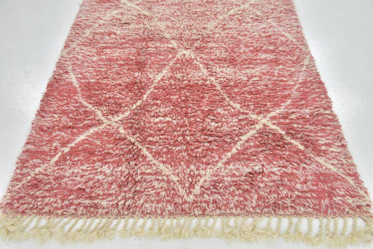 Detail image of 4' 8 x 8' Hand Knotted Moroccan Wool Rug