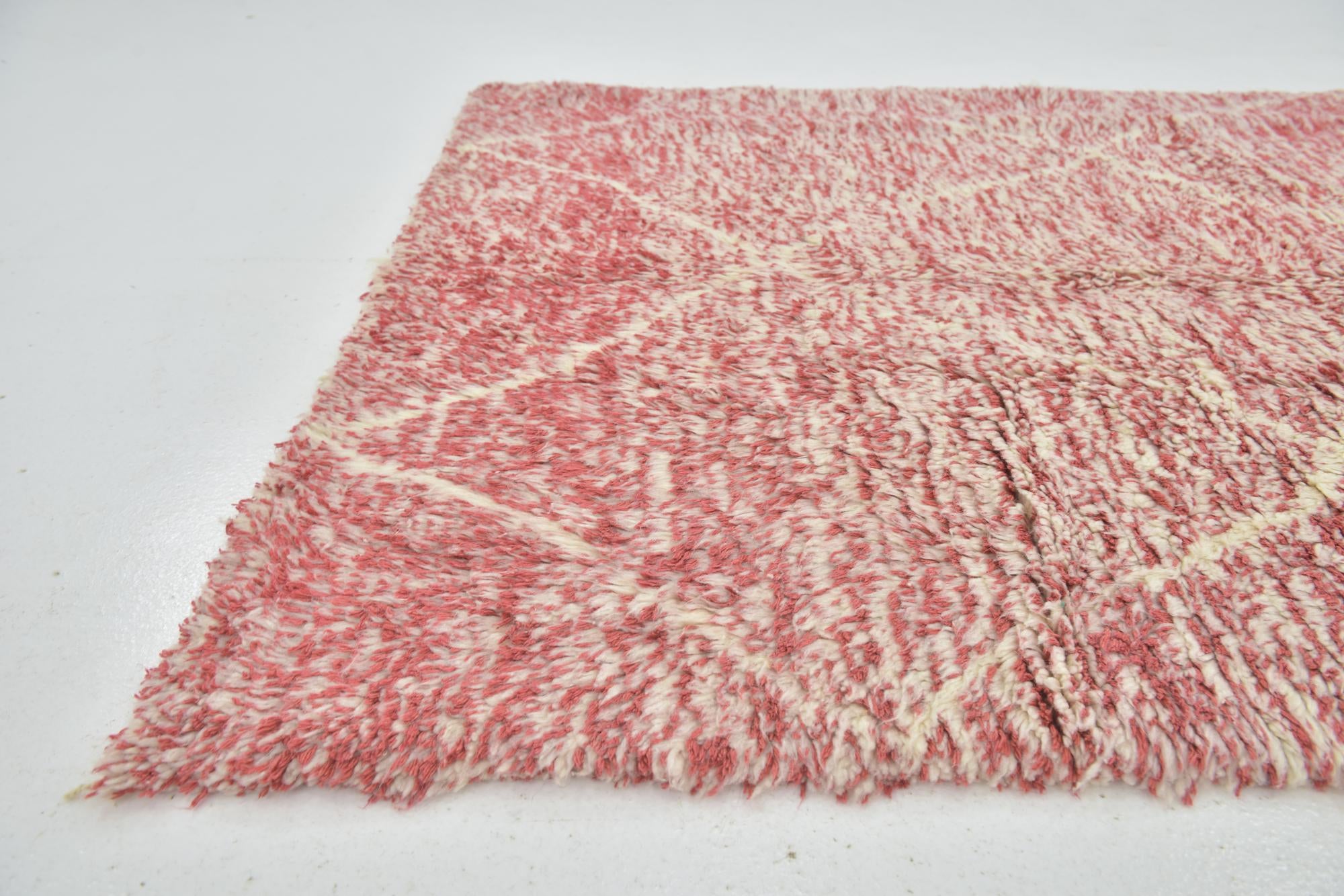 4' 8 x 8' Hand Knotted Moroccan Wool Rug