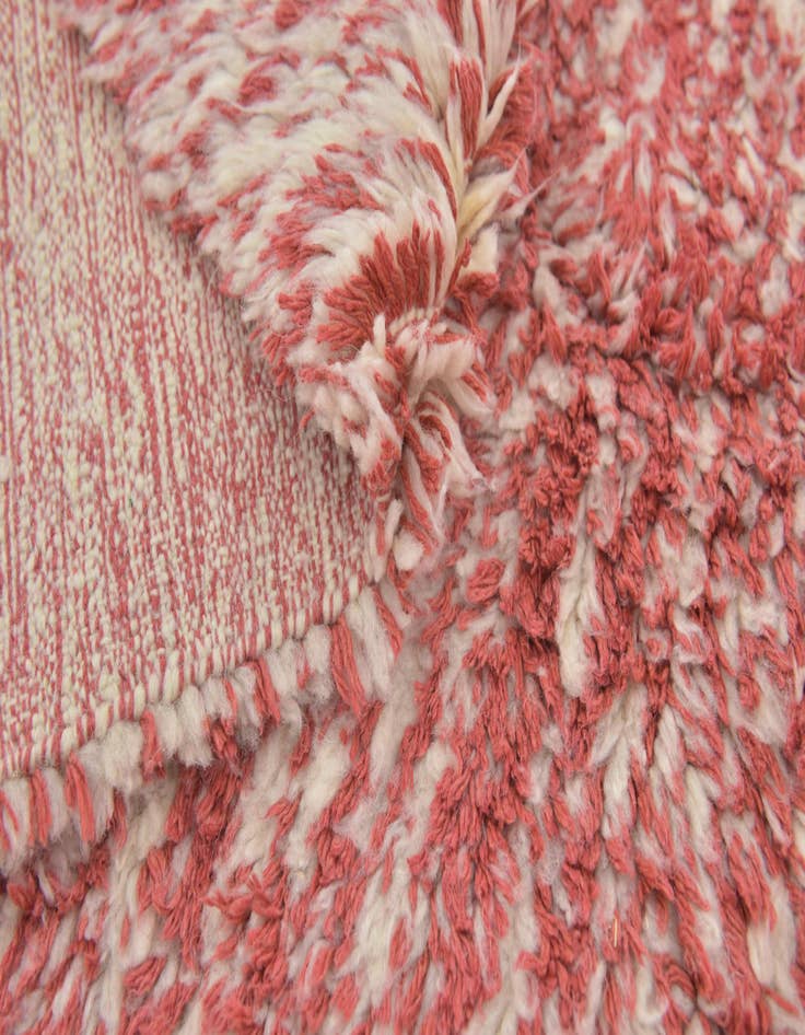 Detail image of 4' 8 x 8'  Hand Knotted Moroccan Wool Rug