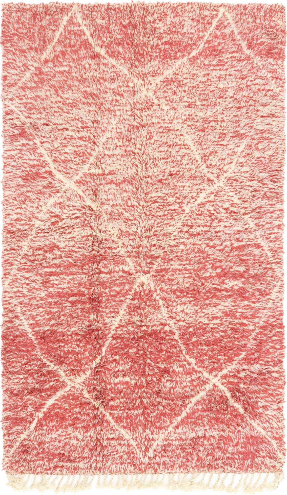 4' 8 x 8' Hand Knotted Moroccan Wool Rug