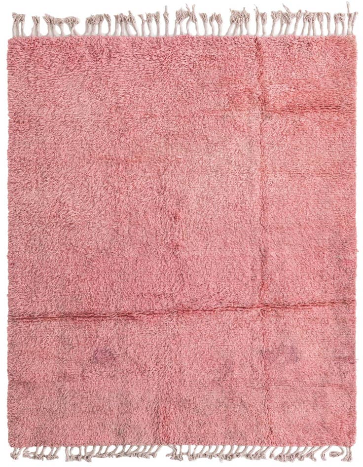 Detail image of 5' 1 x 7' 10 Hand Knotted Moroccan Wool Rug