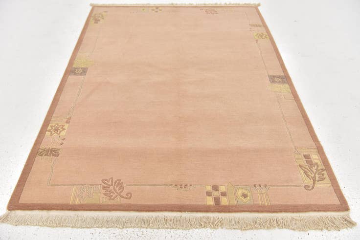Detail image of 4' 8 x 6' 6 Hand Knotted Nepal Wool Rug