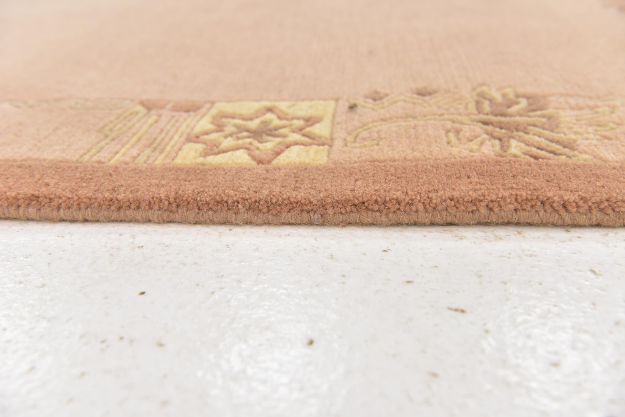 4' 8 x 6' 6 Hand Knotted Nepal Wool Rug