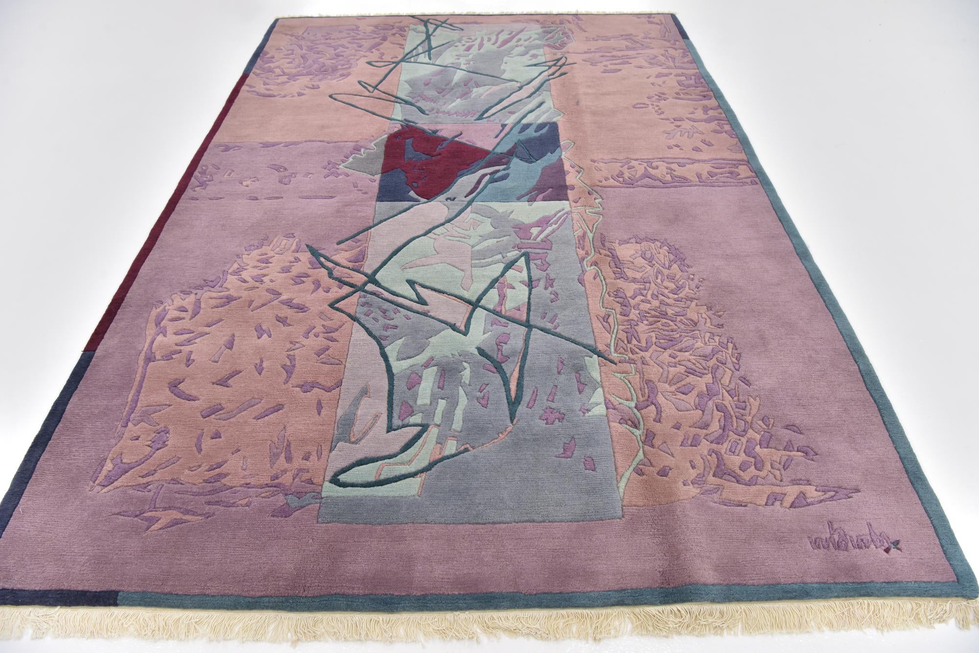 6' 7 x 9' 7 Hand Knotted Nepal Wool Rug