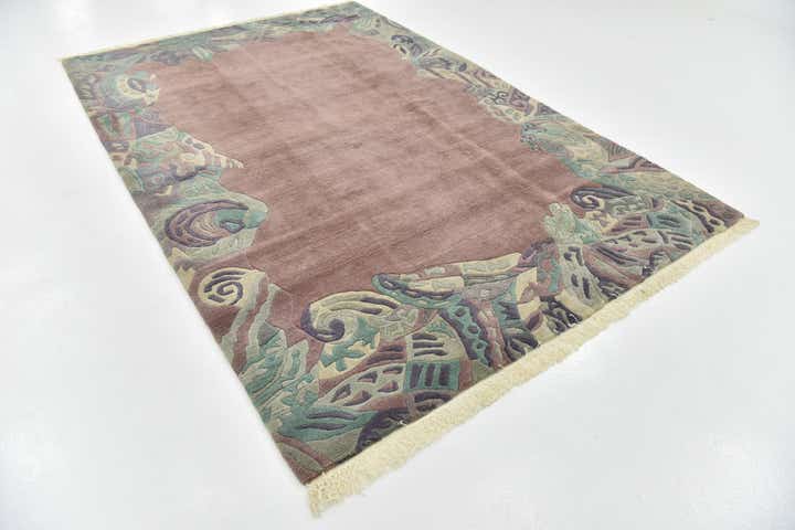 6' 7 x 9' 10 Hand Knotted Nepal Wool Rug