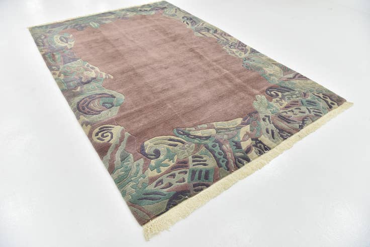 Detail image of 6' 7 x 9' 10 Hand Knotted Nepal Wool Rug