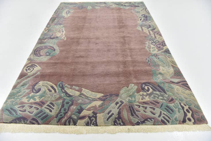 Detail image of 6' 7 x 9' 10 Hand Knotted Nepal Wool Rug