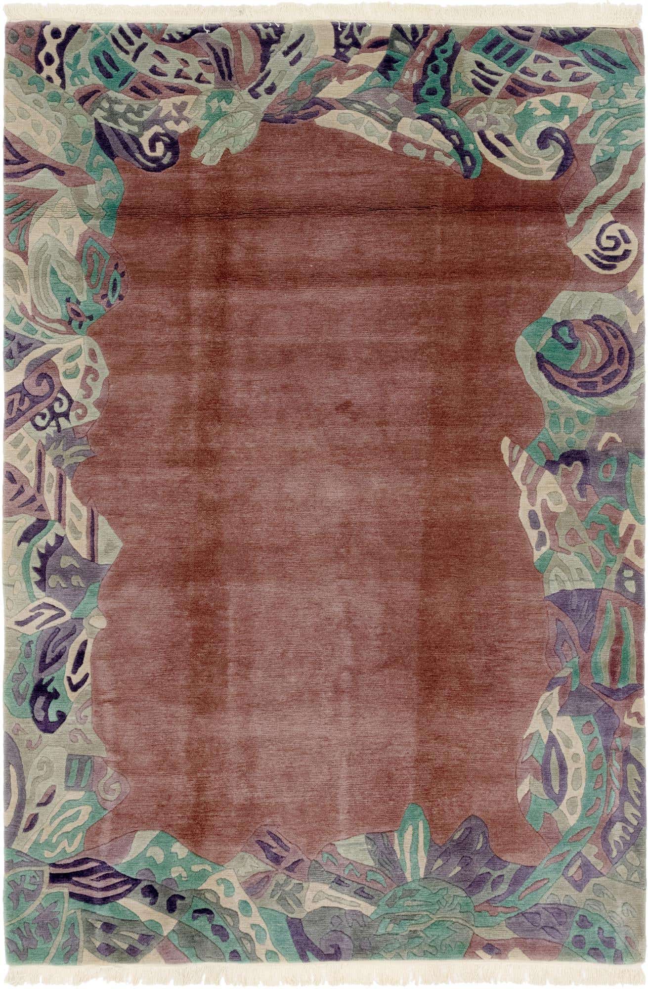 6' 7 x 9' 10 Hand Knotted Nepal Wool Rug