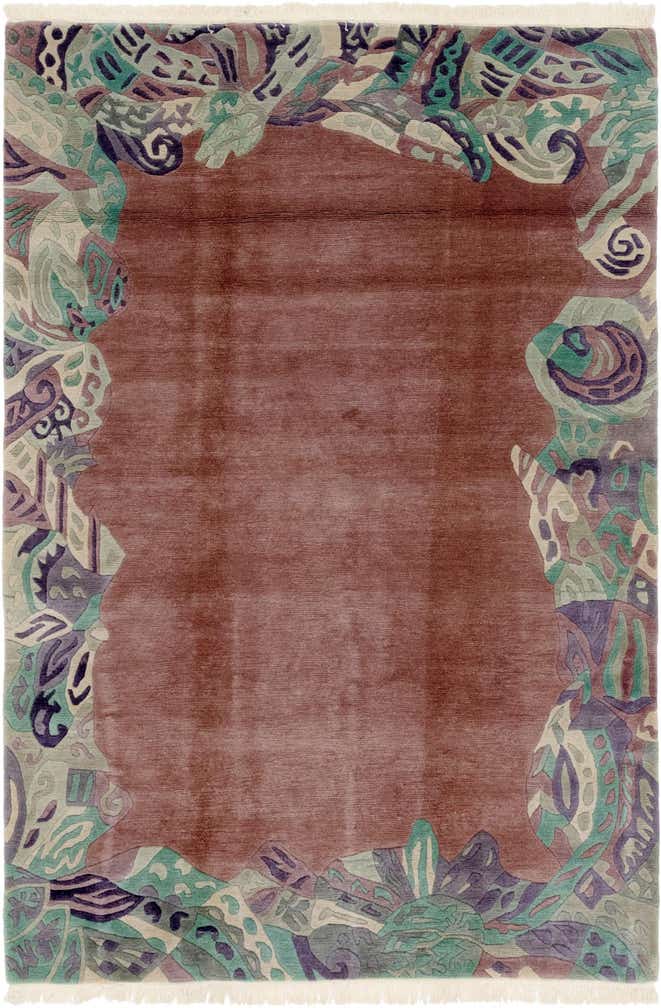 6' 7 x 9' 10 Hand Knotted Nepal Wool Rug