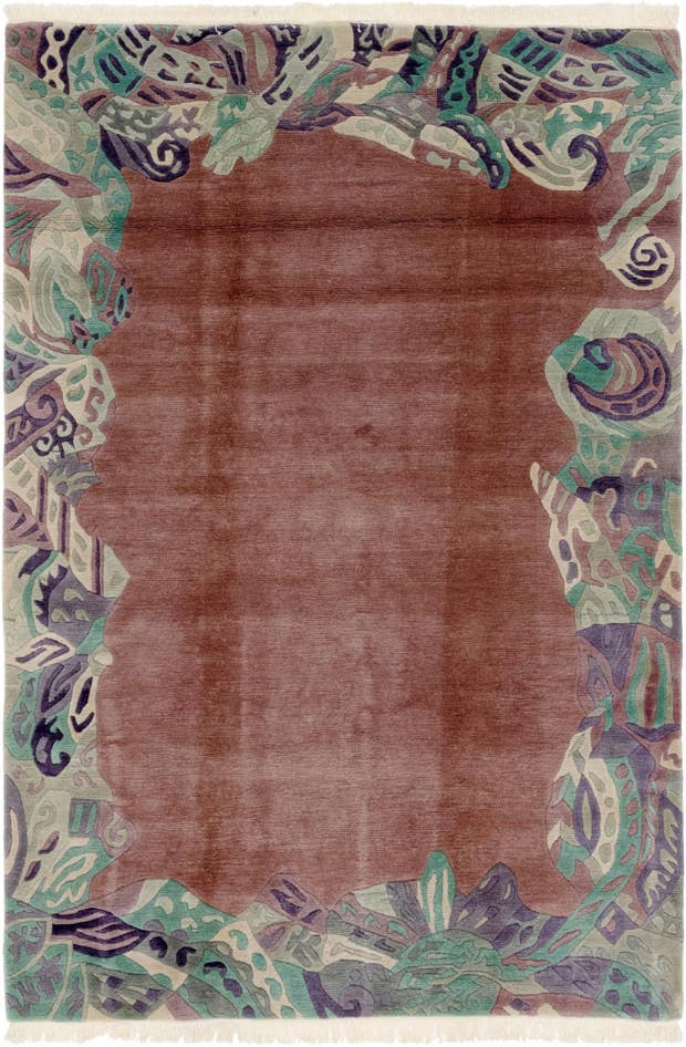 Detail image of 6' 7 x 9' 10 Hand Knotted Nepal Wool Rug