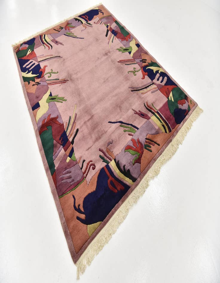 Detail image of 6' 9 x 8' 3 Hand Knotted Nepal Wool Rug