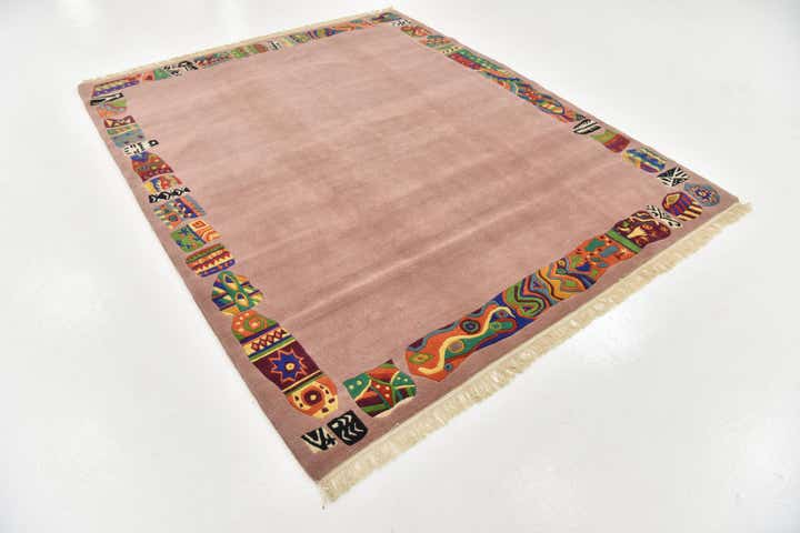 6' 8 x 8' 2 Hand Knotted Nepal Wool Rug