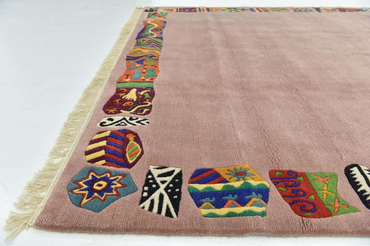 6' 8 x 8' 2 Hand Knotted Nepal Wool Rug