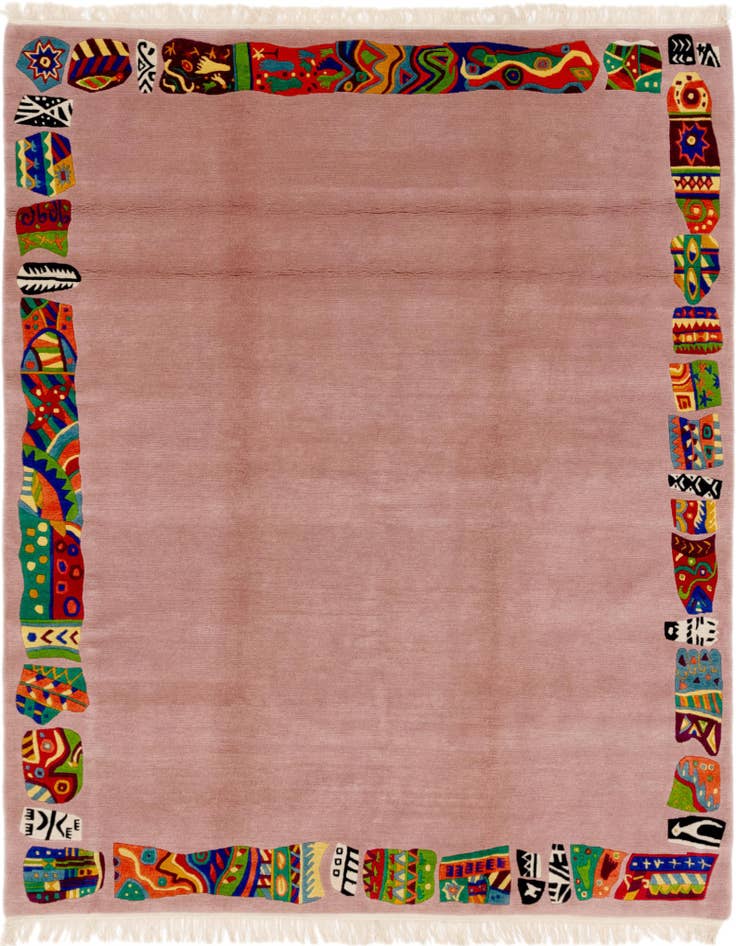 Detail image of 6' 8 x 8' 2 Hand Knotted Nepal Wool Rug