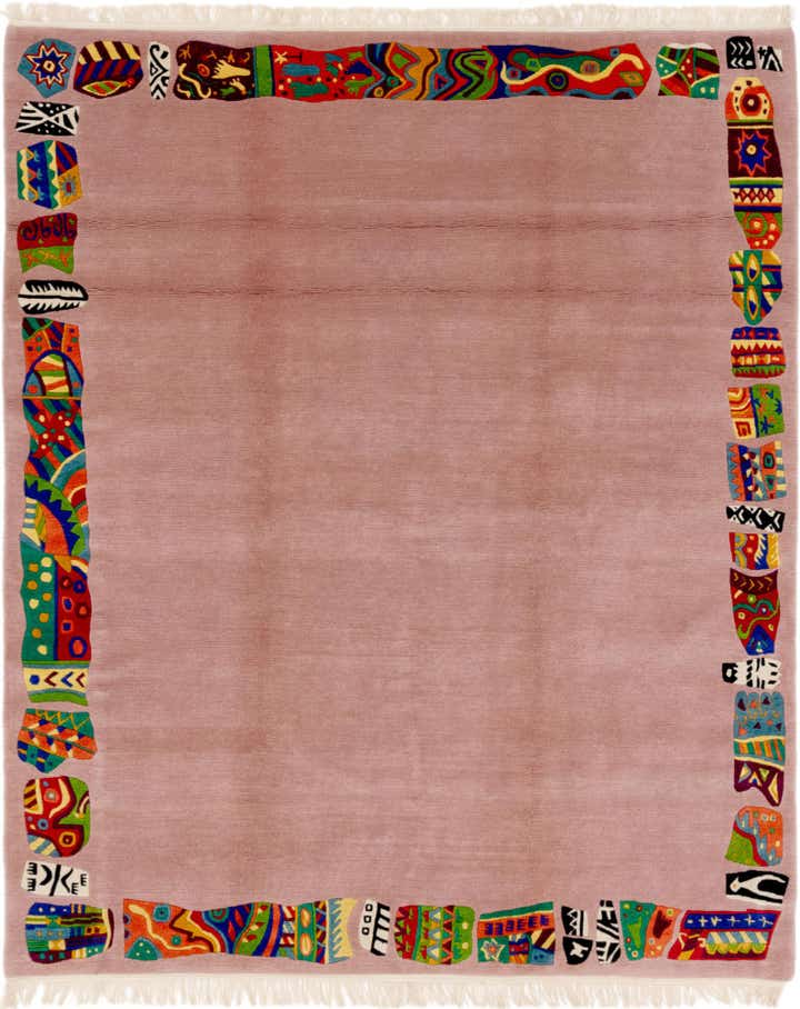 6' 8 x 8' 2 Hand Knotted Nepal Wool Rug