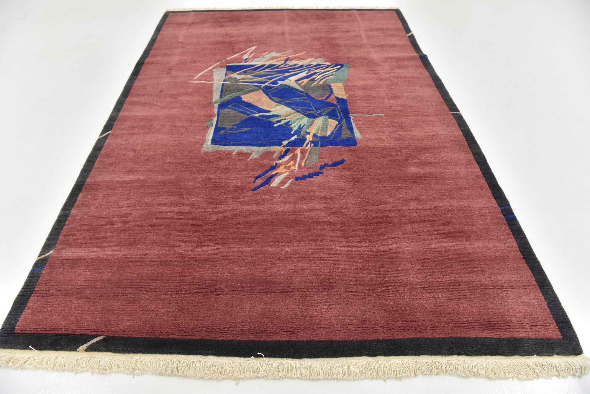 6' 7 x 9' 10 Hand Knotted Nepal Wool Rug
