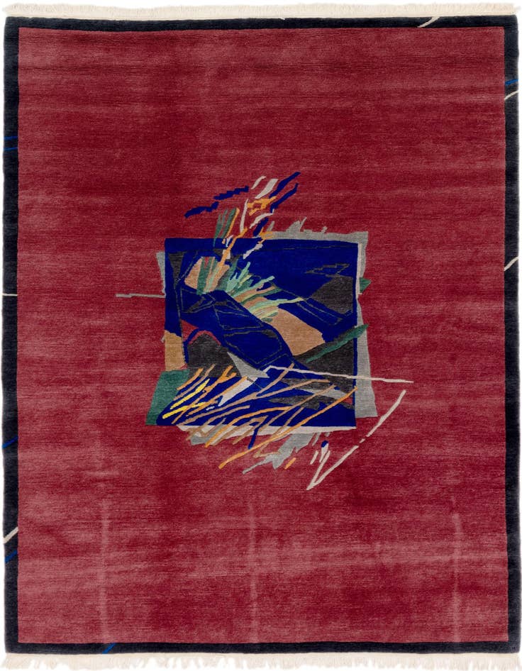 Detail image of 6' 7 x 9' 10 Hand Knotted Nepal Wool Rug