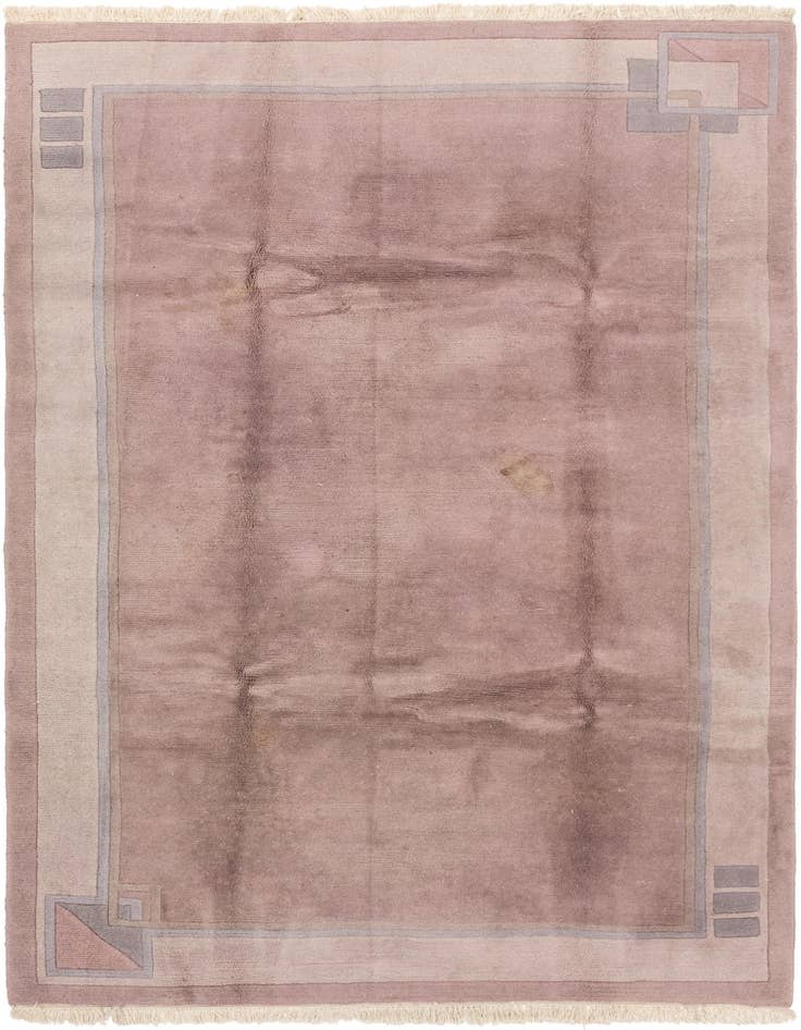 Detail image of 6' 6 x 9' 9 Hand Knotted Nepal Wool Rug