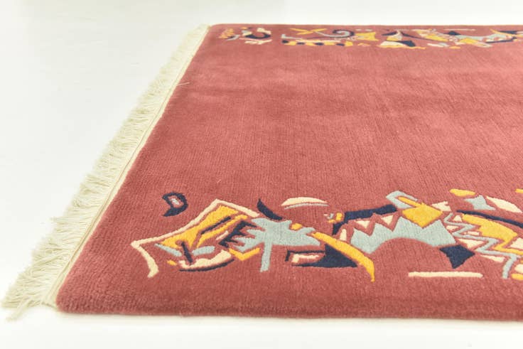 Detail image of 4' 8 x 6' 8 Hand Knotted Nepal Wool Rug