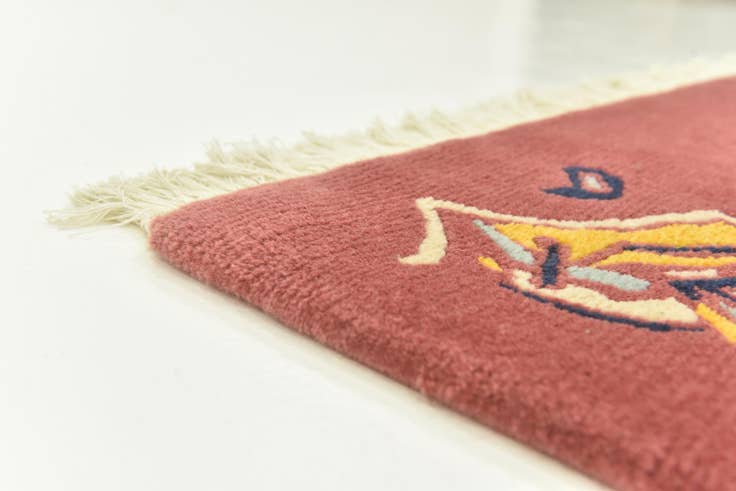 Detail image of 4' 8 x 6' 8 Hand Knotted Nepal Wool Rug