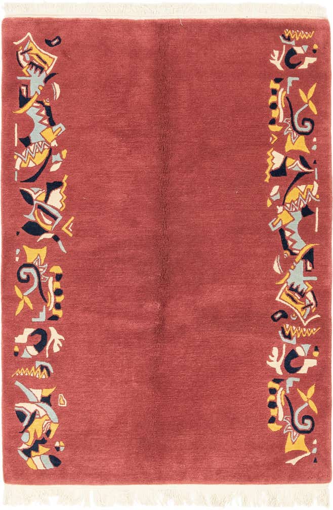 4' 8 x 6' 8 Hand Knotted Nepal Wool Rug