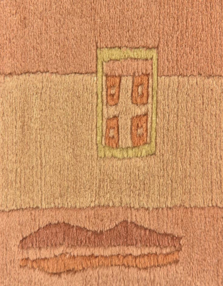 Detail image of 4' x 5' 9  Hand Knotted Nepal Wool Rug