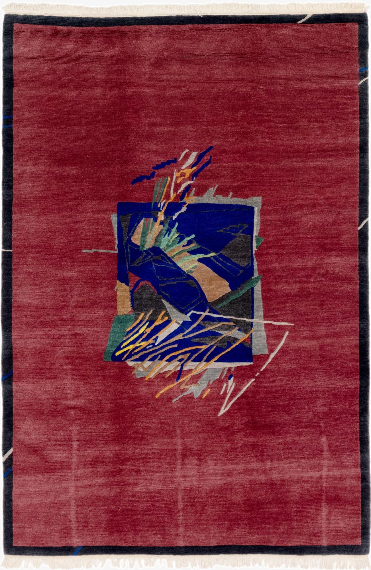 6' 7 x 9' 10  Hand Knotted Nepal Wool Rug