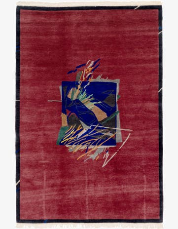 6' 7 x 9' 10 Hand Knotted Nepal Wool Rug