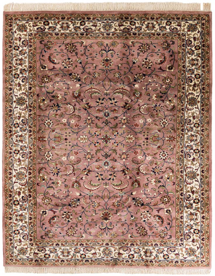 Detail image of 6' 3 x 9' 9 Hand Knotted Sarough Wool Rug