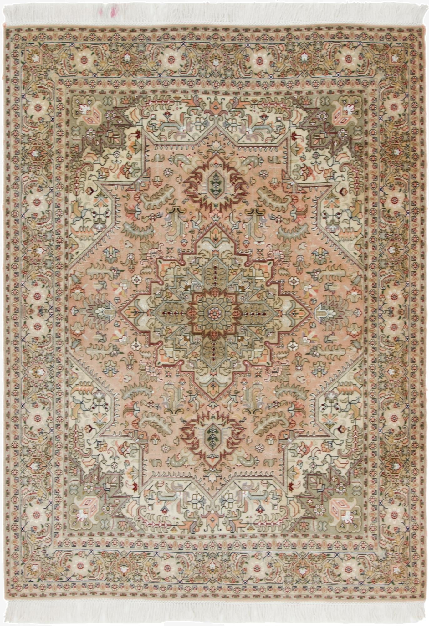 5' x 6' 10 Hand Knotted Tabriz Persian Rug