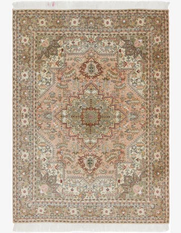 5' x 6' 10 Hand Knotted Tabriz Persian Rug