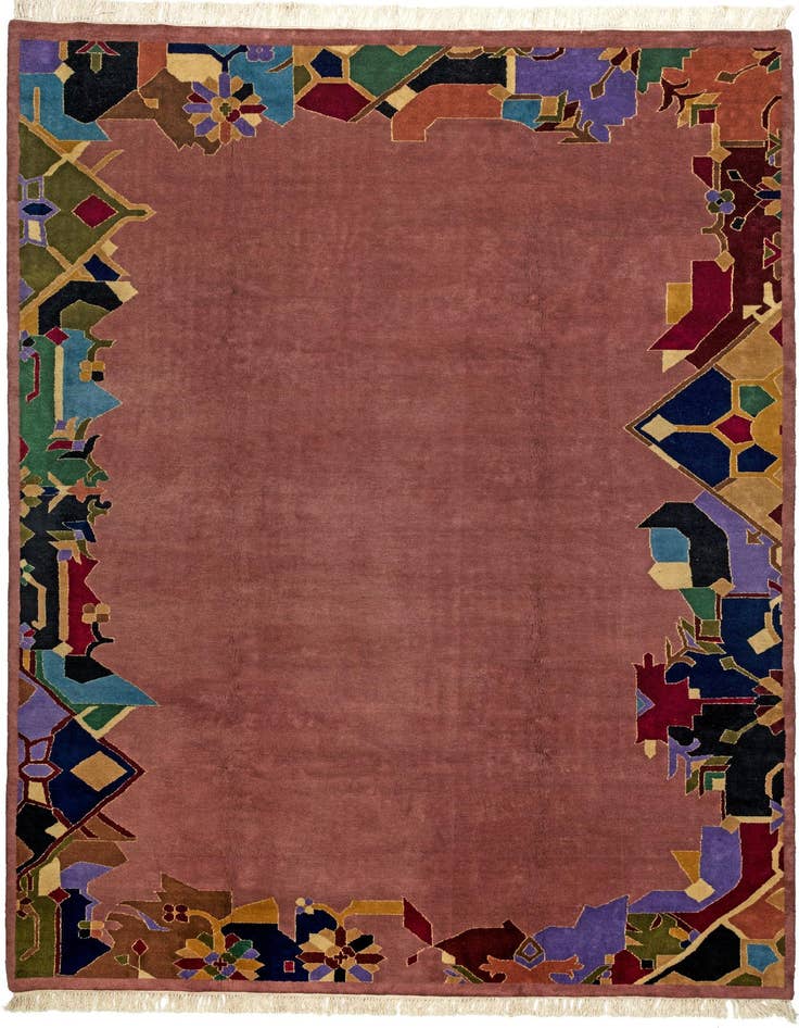 Detail image of 6' 8 x 10' Hand Knotted Tibet Wool Rug