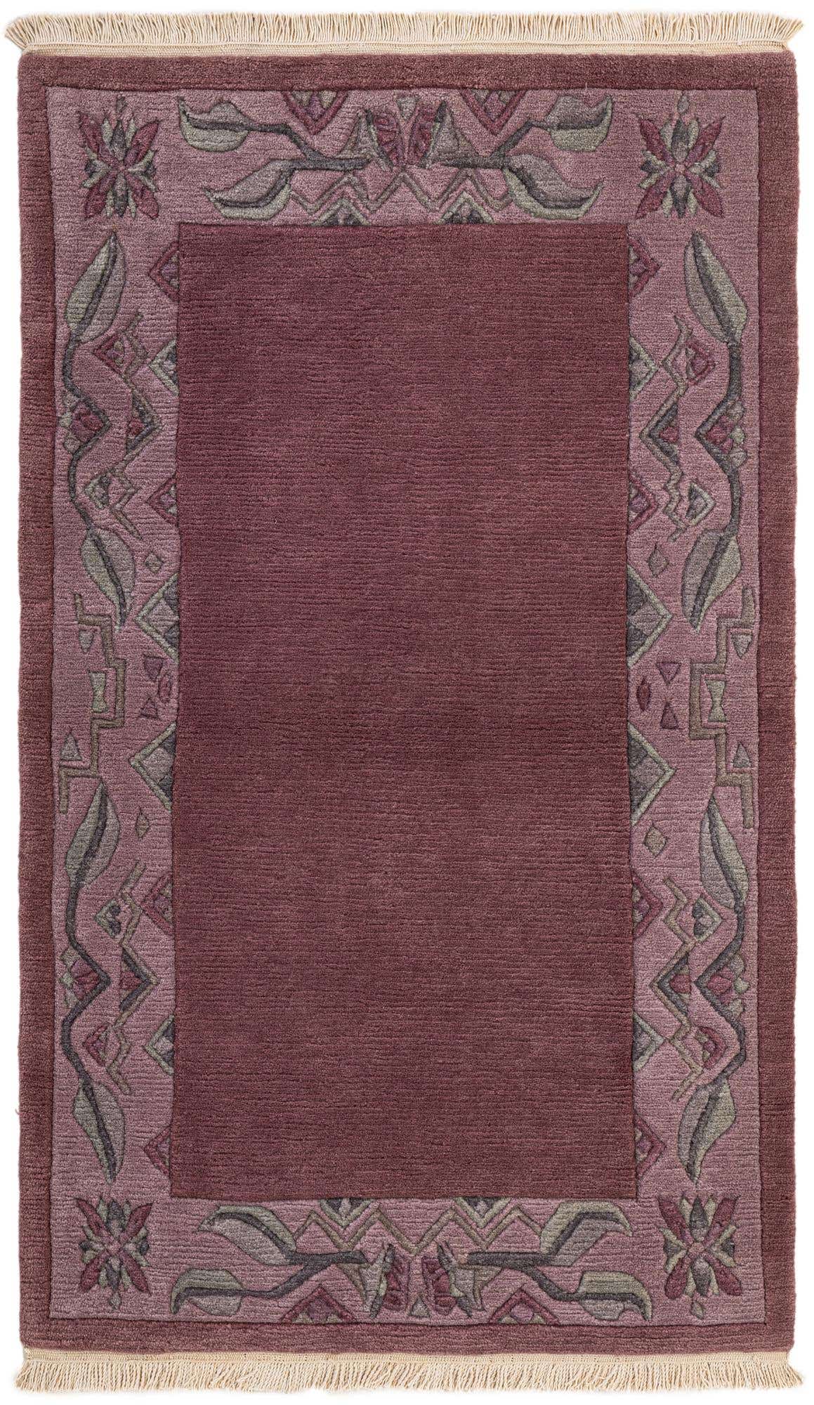 3' 2 x 5' 3 Hand Knotted Tibet Wool Rug